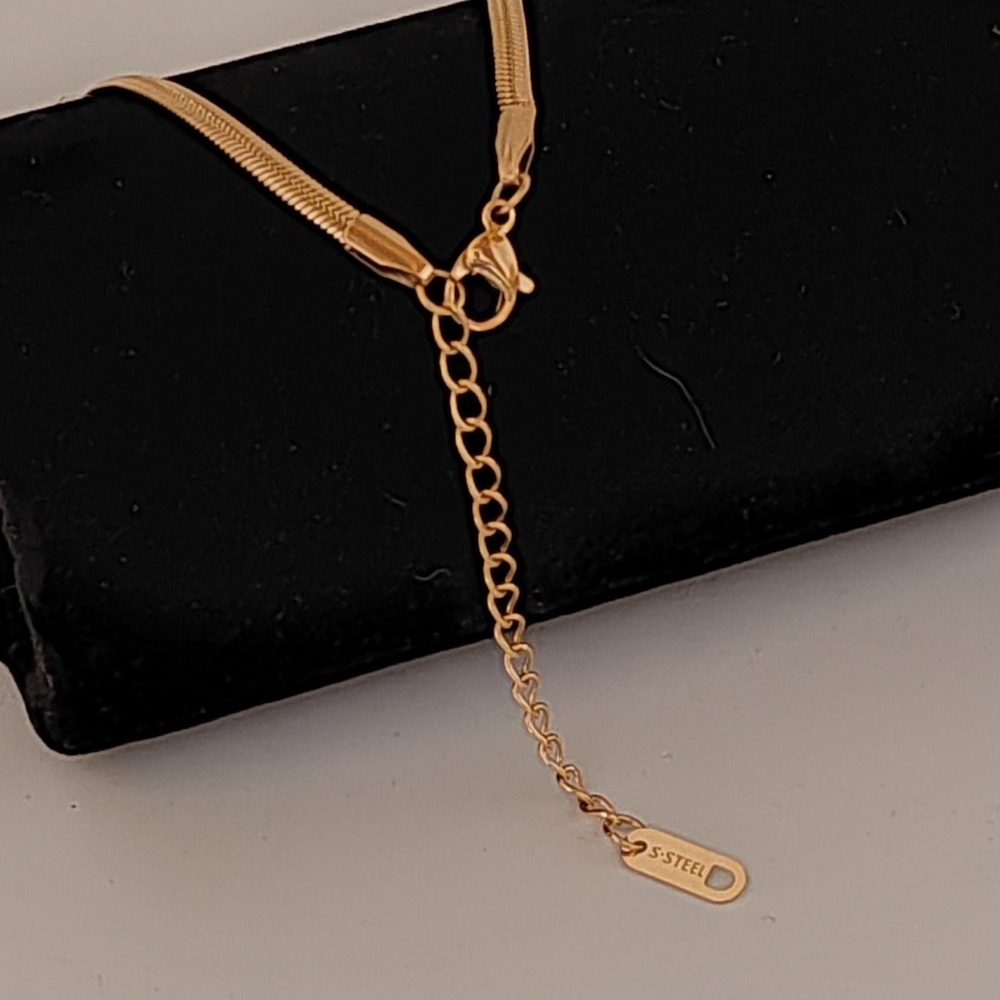 Serpentine Necklace 18K Gold Color Plated Stainless Steel - Picture 7 of 9